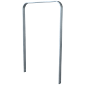 Lean-on hoop made of flat steel | 50 x 12 mm | in bent design | without cross bar | total width: 750 mm | hot-dip galvanized